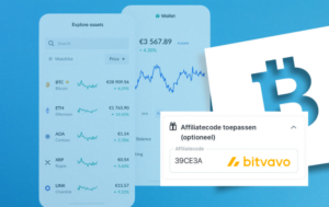 Bitvavo affiliate code invoeren bij registratie
