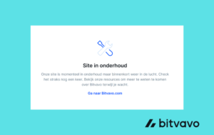 bitvavo website in onderhoud