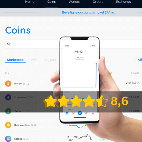 Coinmerce handelen via app of desktop met review cijfer 8,6 door Frank Kruit